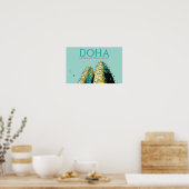 ドーハカタラカルチュラルビレッジイラストレーションカタール ポスター (キッチン)