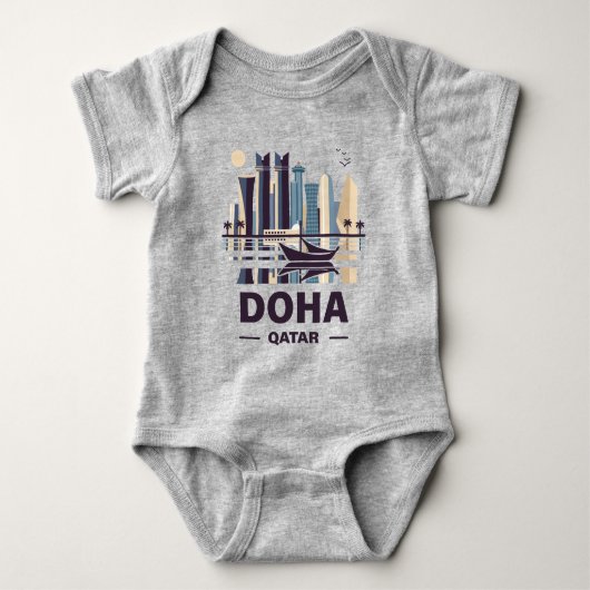 ドーハカタールアラビア半島 ベビーボディスーツ (正面)