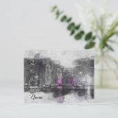 ドーハカタールシティスカイライン ポストカード (スタンド正面)