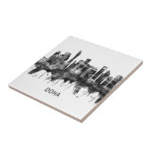 ドーハカタールスカイラインBW タイル (側面)