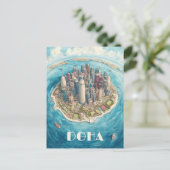 ドーハカタール旅行 ポストカード (スタンド正面)