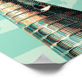 ドーハシェイクカリファスタジアムイラストレーションカタール ポスター (角)