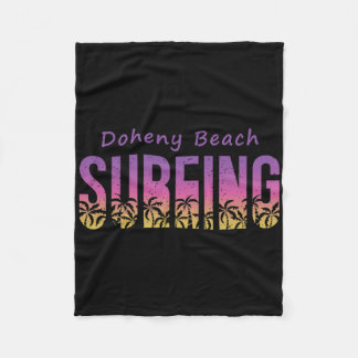 ドーハニー州立ビーチ サーフィンTシャツ レトロ カリフォルニア フリースブランケット