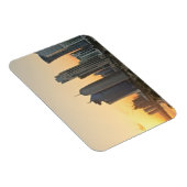 ドーハ上空の日没、カタール長方形マグネット マグネット (右側)