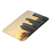 ドーハ上空の日没、カタール長方形マグネット マグネット (左側)