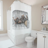 ドーバーおもしろいマンオンソファ シャワーカーテン (インサイチュ)