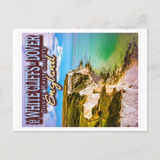 ドーバーの白い崖 – DOVER KENT ENGLAND ポストカード (正面)