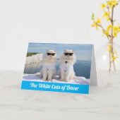 ドーバーの白ペルシャ カード (黄色い花)