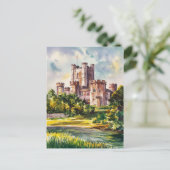 ドーバーキャッスル水絵を描色の色 ポストカード (スタンド正面)