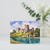 ドーバーキャッスル水絵を描色の色 ポストカード (スタンド正面)