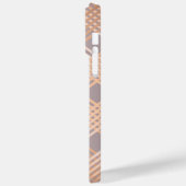 ドーバーグレーとメタリックピーチプレイド Case-Mate iPhoneケース (裏面 / 左)