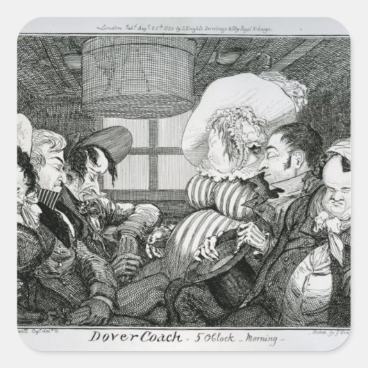 ドーバーコーチ5時の朝 スクエアシール (正面)