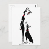 ドーバーマンとドーバーマン ポストカード (正面/裏面)