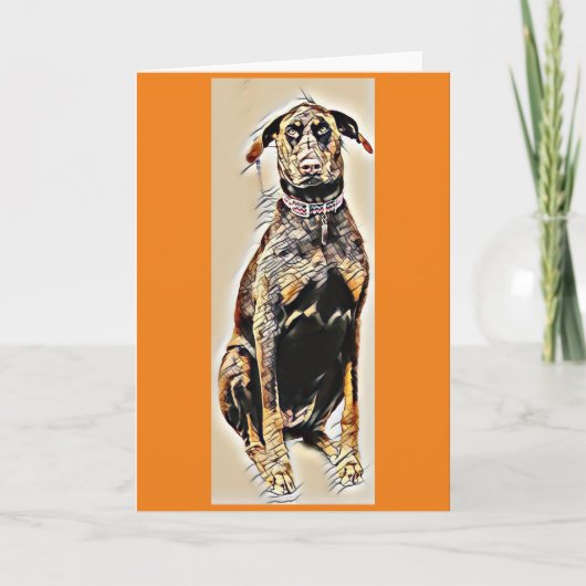 ドーバーマンのグリーティングカード カード (正面)