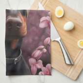 ドーバーマンの魅力 キッチンタオル (四つ折り)