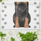 ドーバーマンイラストレーション キッチンタオル (折り畳み)