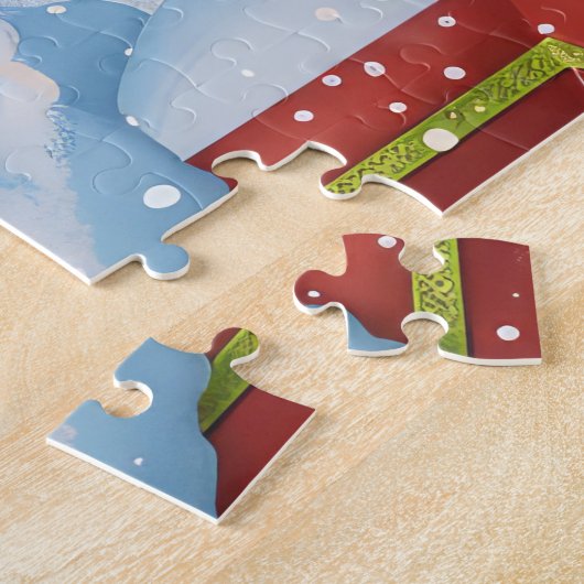 ドーバーマンウィンターワンダーランドクリスマスジョイ ジグソーパズル (側面)