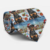 ドーバーマンウィンターワンダーランドクリスマスジョイ ネクタイ (ロール)