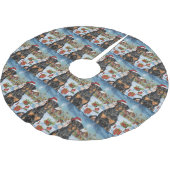 ドーバーマンウィンターワンダーランドクリスマスジョイ ブラッシュドポリエステルツリースカート (アングル)