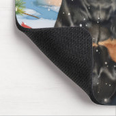 ドーバーマンウィンターワンダーランドクリスマスジョイ マウスパッド (コーナー)