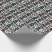 ドーバーマンウィンターワンダーランドクリスマスジョイ ラッピングペーパー (角)