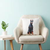ドーバーマンウォーターカラー絵を描アート クッション (椅子)