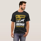 ドーバーマンオーナーの悩みおもしろい Tシャツ (正面フル)