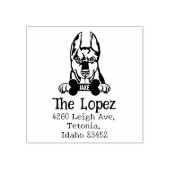 ドーバーマンカスタムドッグ差出人住所 ラバースタンプ (インプリント)