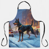 ドーバーマンクリスマスフェスティバルシーズン エプロン (正面)