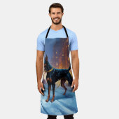 ドーバーマンクリスマスフェスティバルシーズン エプロン (着用した状態)