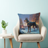 ドーバーマンクリスマスフェスティバルシーズン クッション (椅子)