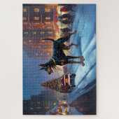 ドーバーマンクリスマスフェスティバルシーズン ジグソーパズル (縦)