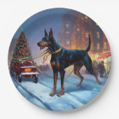 ドーバーマンクリスマスフェスティバルシーズン ペーパープレート (正面)