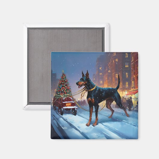 ドーバーマンクリスマスフェスティバルシーズン マグネット (正面/裏面)
