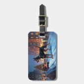 ドーバーマンクリスマスフェスティバルシーズン ラゲッジタグ (正面縦)