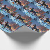 ドーバーマンクリスマスフェスティバルシーズン ラッピングペーパー (角)