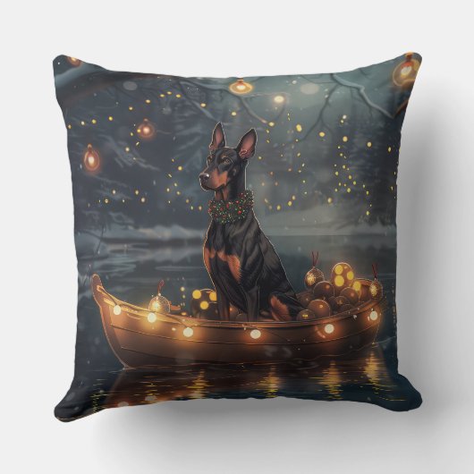 ドーバーマンクリスマスフェスティバル航海 クッション (裏面)