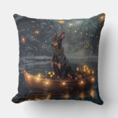 ドーバーマンクリスマスフェスティバル航海 クッション (正面)