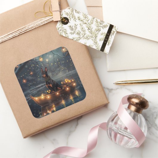 ドーバーマンクリスマスフェスティバル航海 スクエアシール (ギフト)