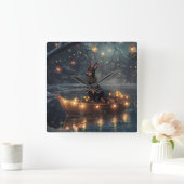 ドーバーマンクリスマスフェスティバル航海 スクエア壁時計 (ホーム)