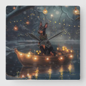 ドーバーマンクリスマスフェスティバル航海 スクエア壁時計 (正面)