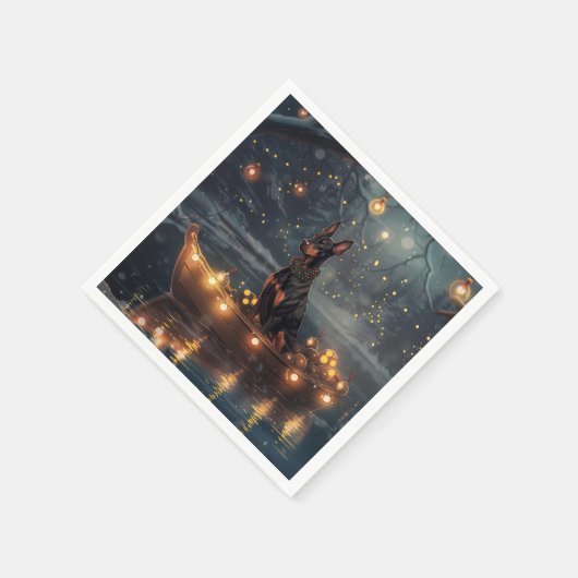 ドーバーマンクリスマスフェスティバル航海 スタンダードカクテルナプキン (角)