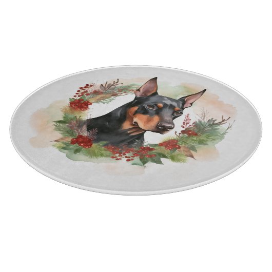 ドーバーマンクリスマスリースフェスティバルカップ カッティングボード (角)