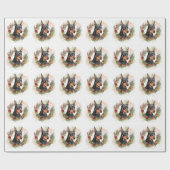 ドーバーマンクリスマスリースフェスティバルカップ ラッピングペーパー (フラット)