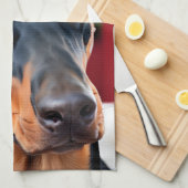 ドーバーマンクリスマス キッチンタオル (四つ折り)