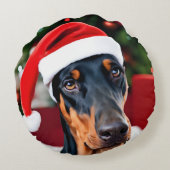 ドーバーマンクリスマス ラウンドクッション (裏面)