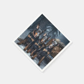 ドーバーマンスノースリークリスマスデコール スタンダードカクテルナプキン (角)