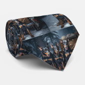 ドーバーマンスノースリークリスマスデコール ネクタイ (ロール)