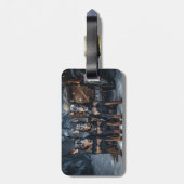 ドーバーマンスノースリークリスマスデコール ラゲッジタグ (裏面縦)