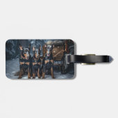 ドーバーマンスノースリークリスマスデコール ラゲッジタグ (裏面横)